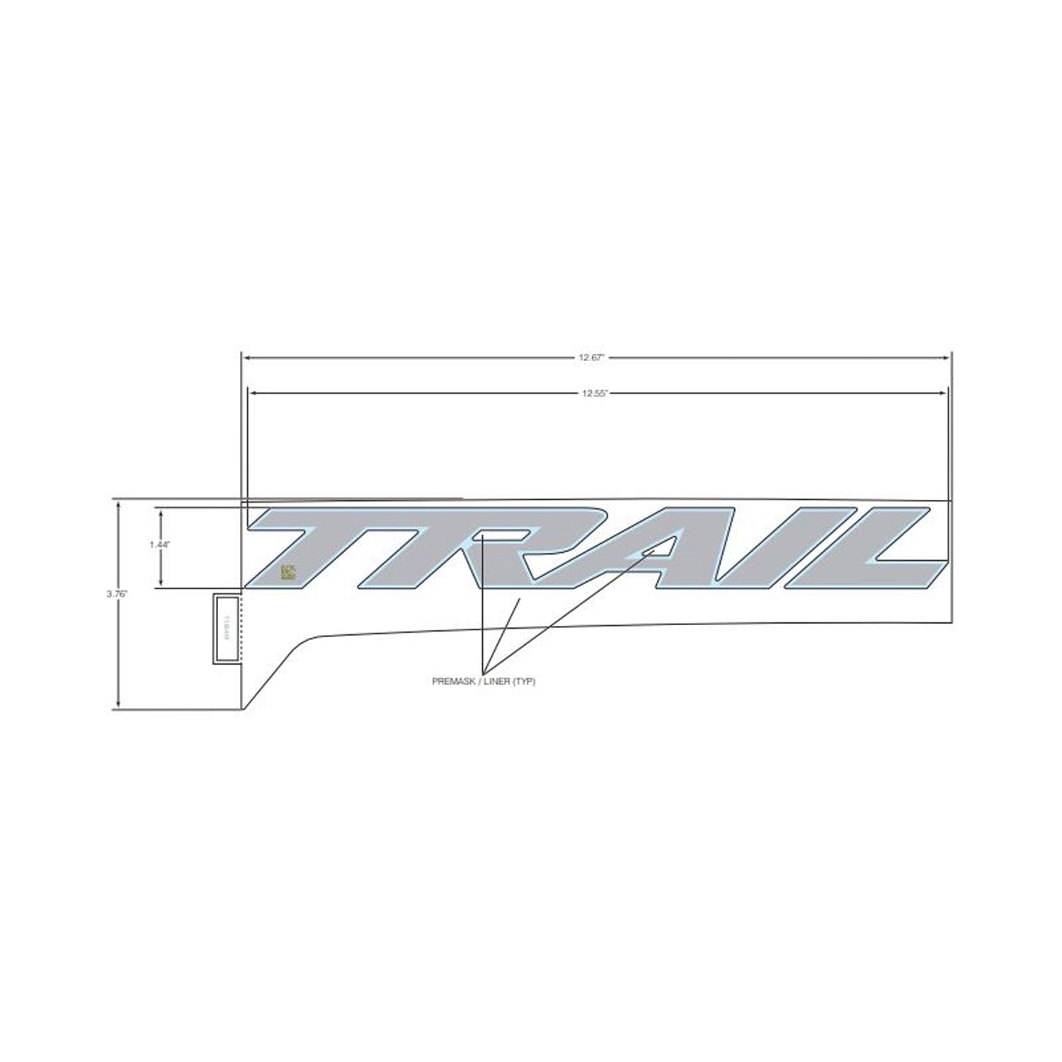 Rear Fender Decal, Lower, Trail, Left by Polaris