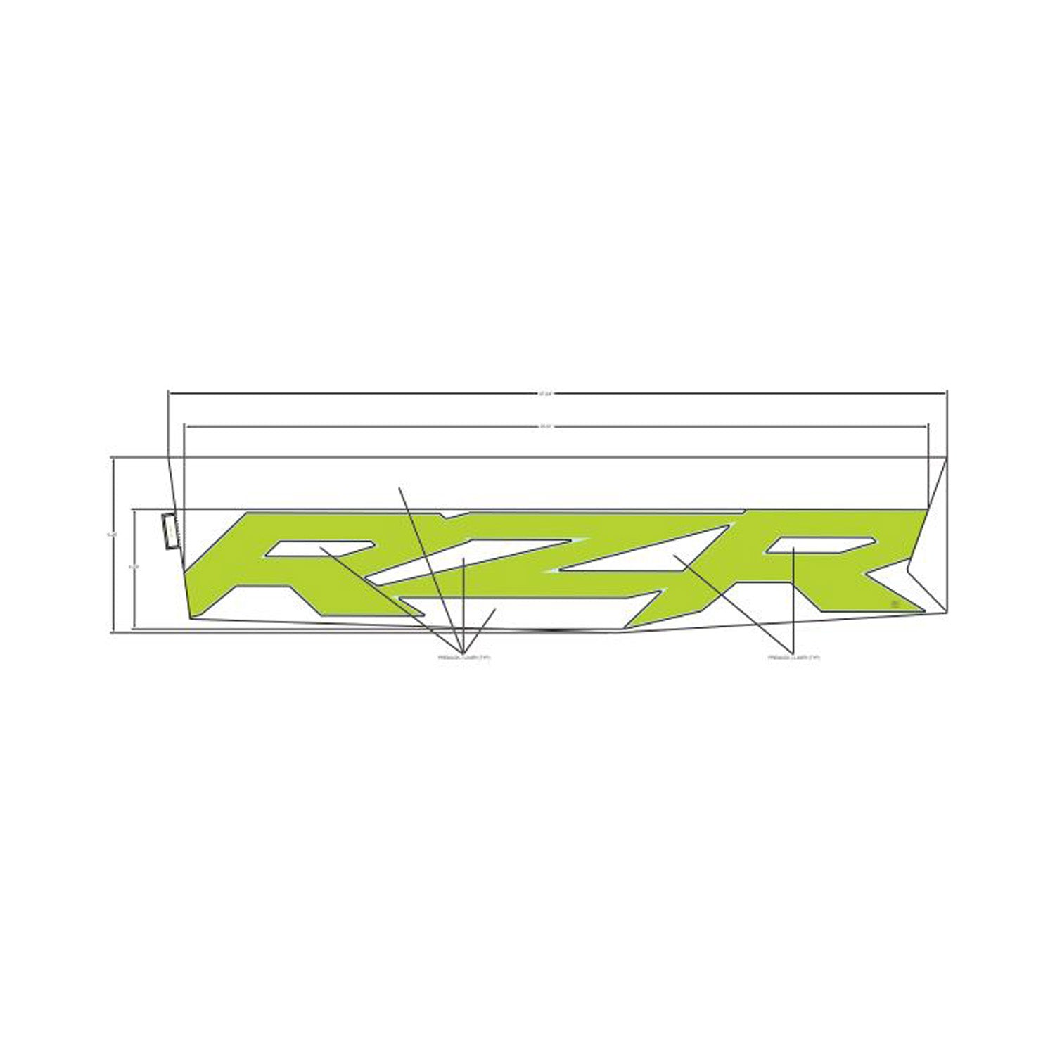 Upper Door Decal, RZR, Right by Polaris