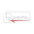 Black and gray angular RZR decal with red arrow accent for right door panel.