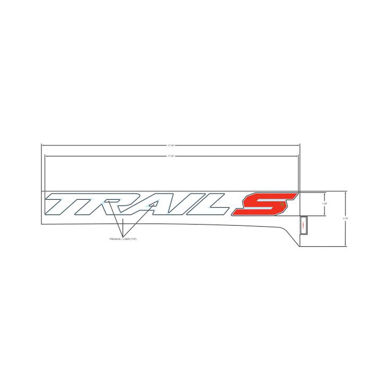 Rear Fender Decal, Lower, Trail, Right by Polaris