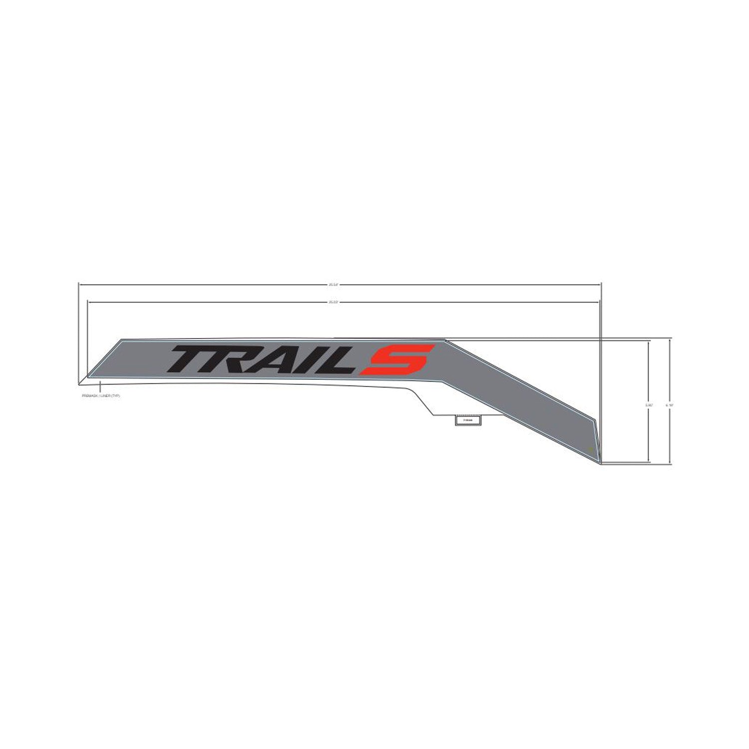 Rear Fender Decal, Lower, Trail, Right by Polaris
