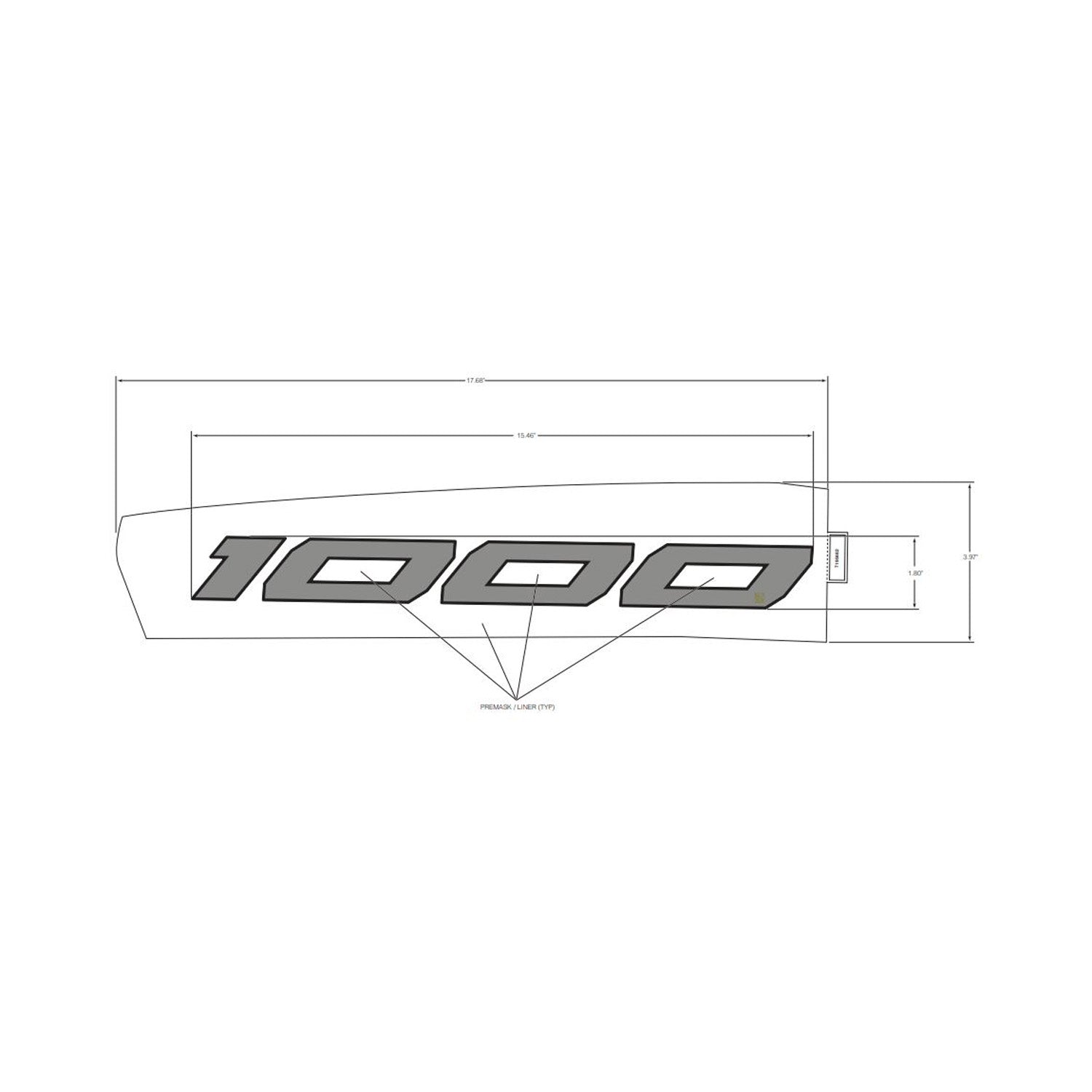 Front Fender Decal, Upper, Right by Polaris