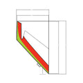 Right upper front fender decal with red and green angular design for Polaris UTV.