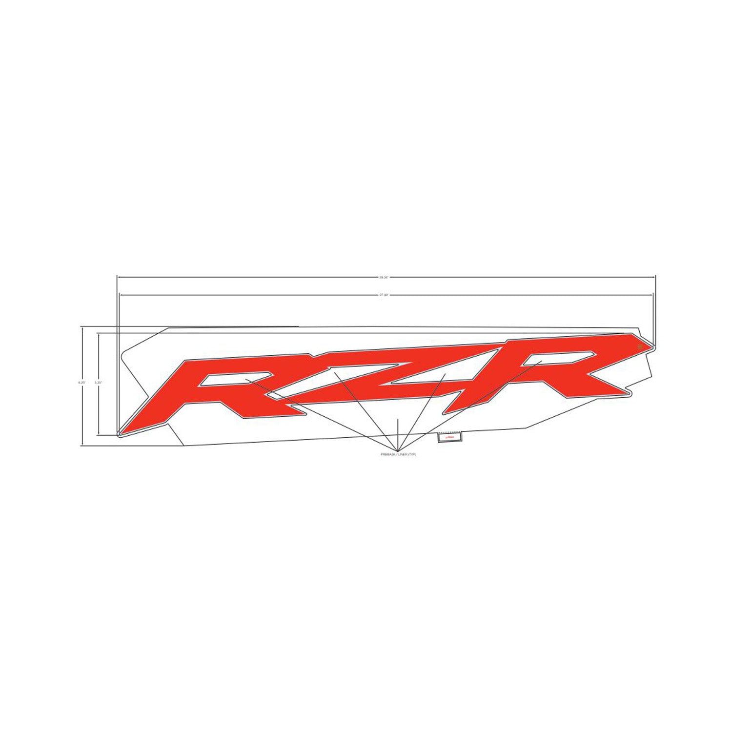Upper Door Decal, RZR, Left by Polaris