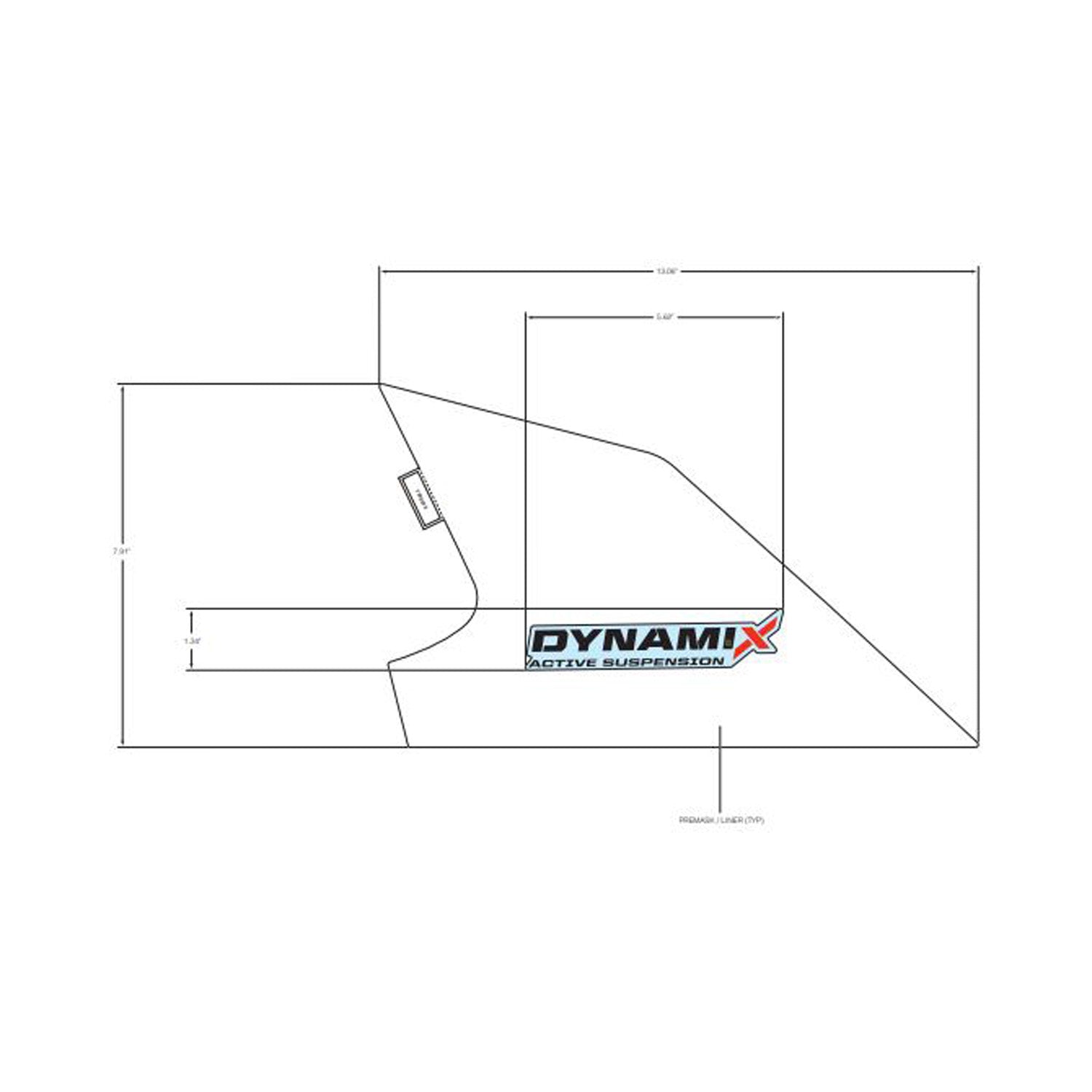 Rear Fender Decal, Upper, Dynamix, Left by Polaris