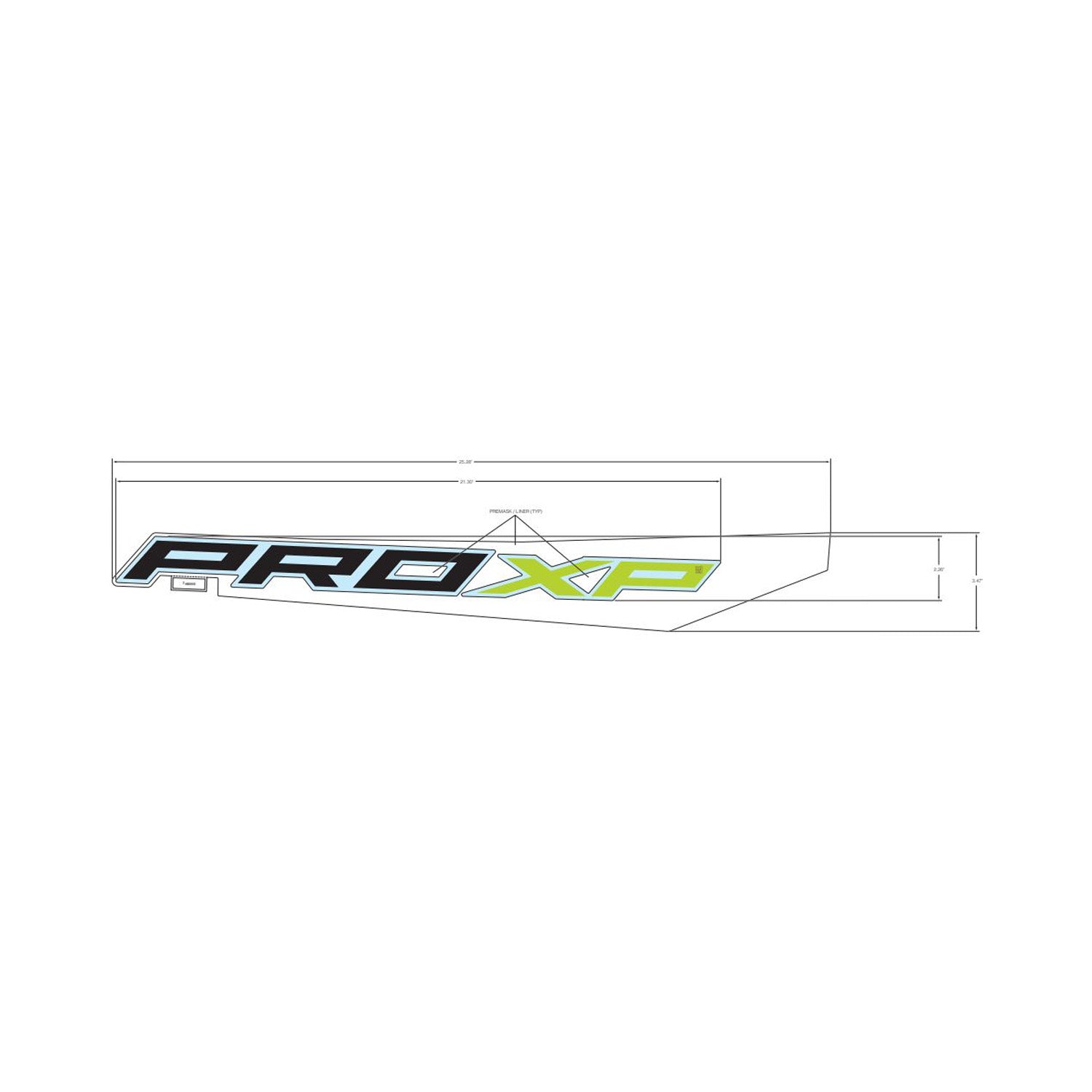 Rear Fender Decal, Lower, Pro XP, Right by Polaris