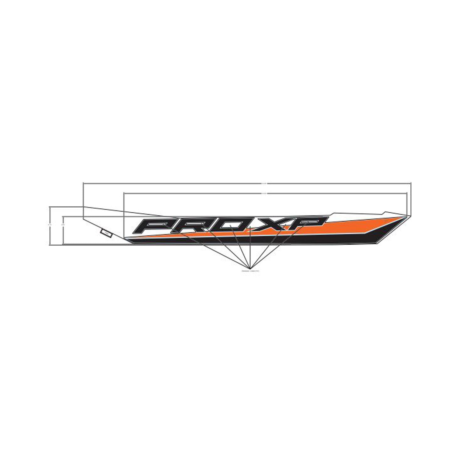 Rear Fender Decal, Lower, Pro XP, Left by Polaris