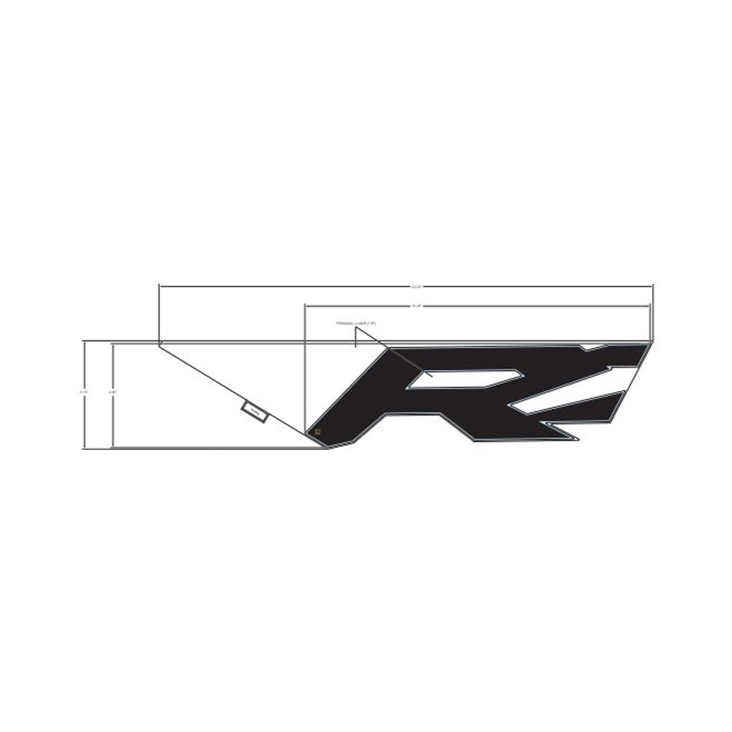 Front Door Decal, Middle, RZR, Left by Polaris