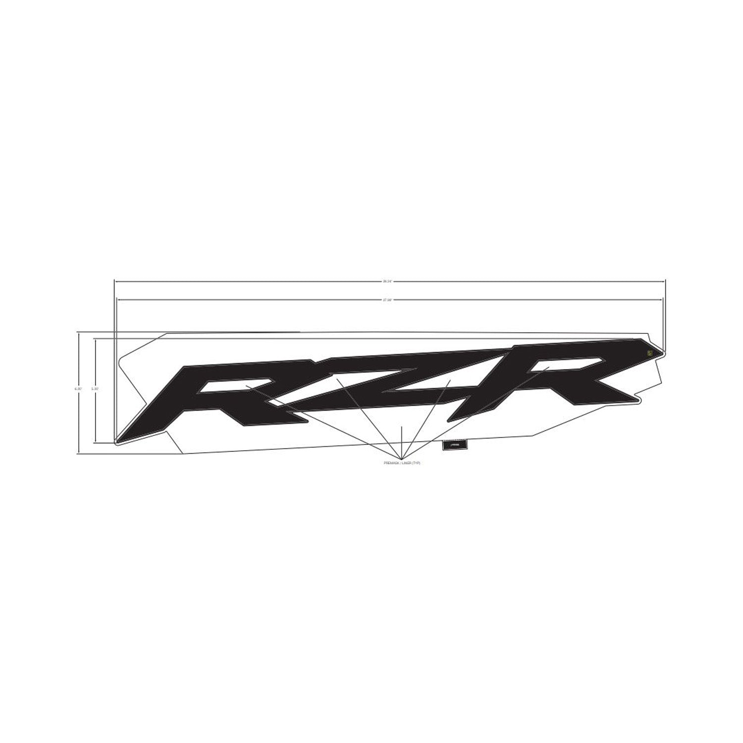 Upper Door Decal, RZR, Left by Polaris