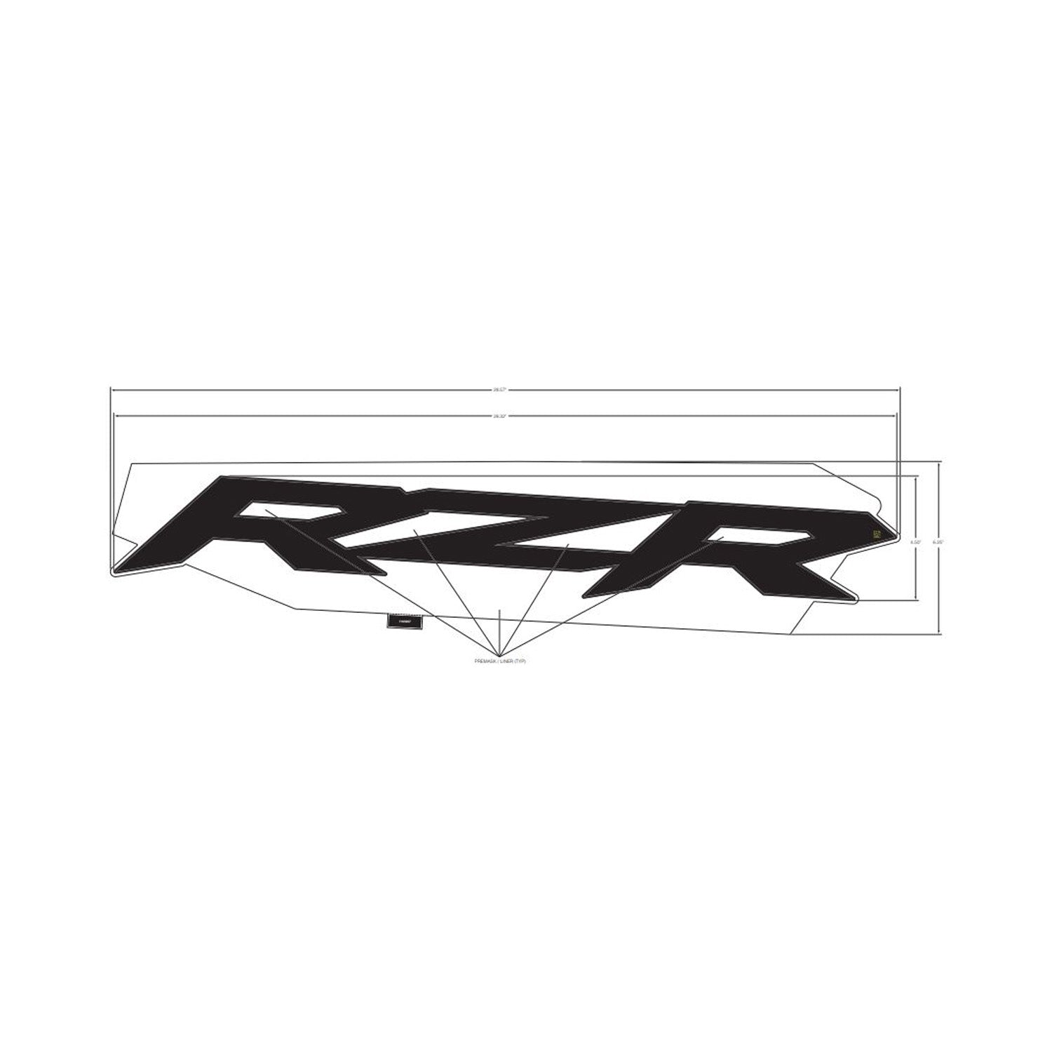 Upper Door Decal, RZR, Right by Polaris