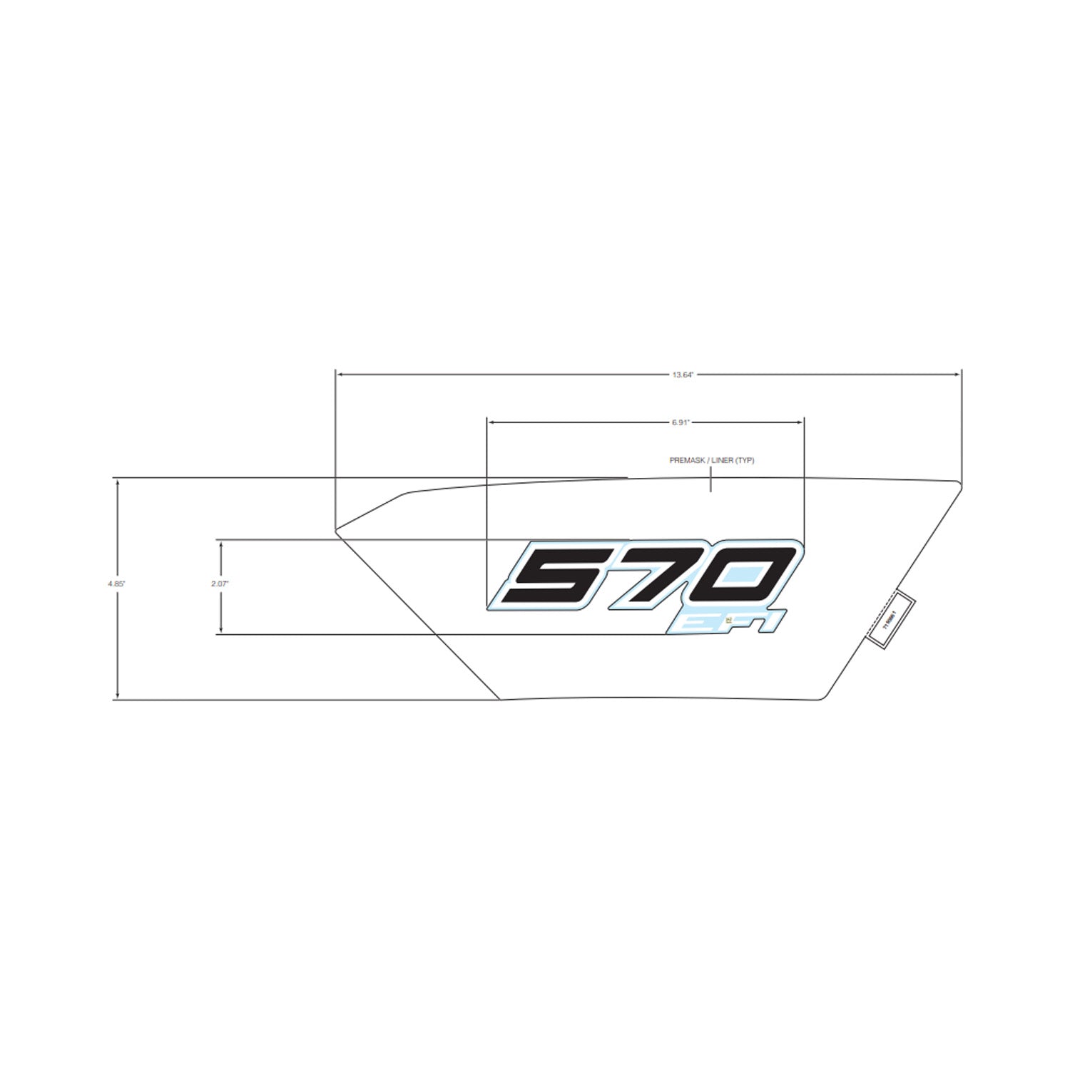 Front Fender Decal, 570, Left by Polaris