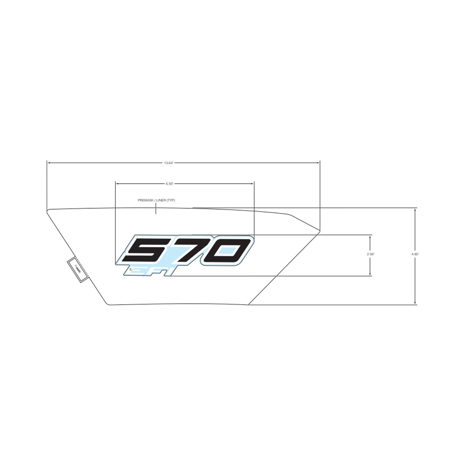 Front Fender Decal, 570, Right by Polaris