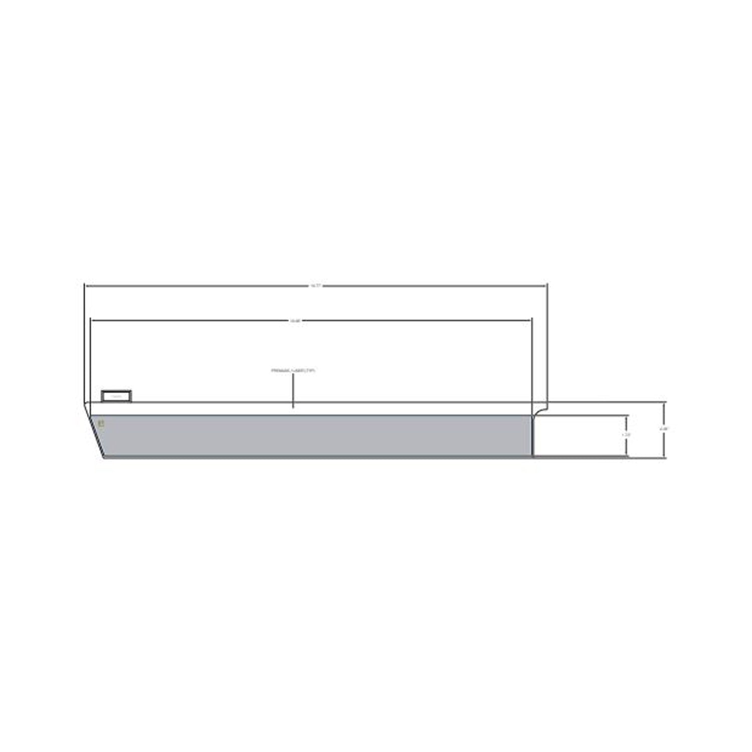 Gray and white angular decal designed for the right rear door of a Polaris Ranger UTV.