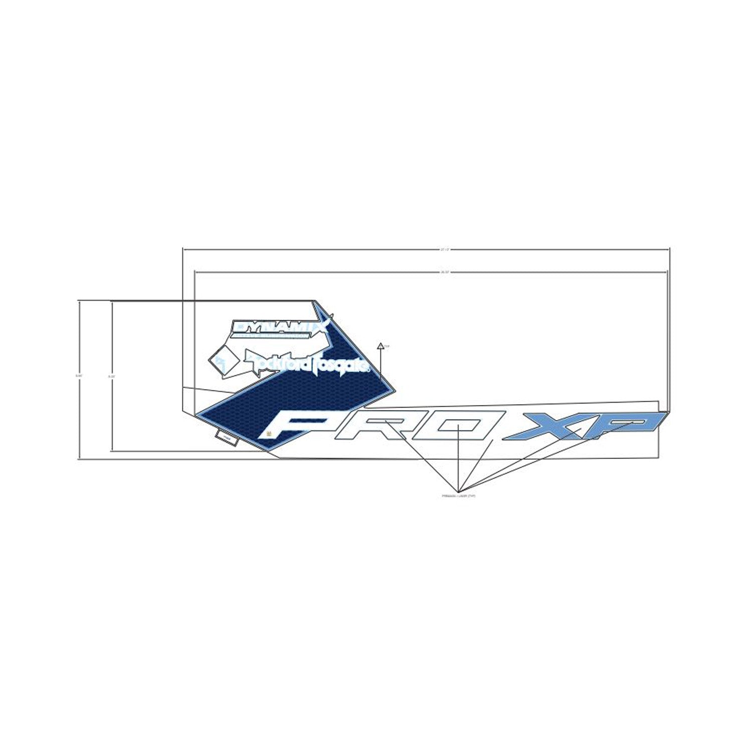 Rear Fender Decal, Pro XP, Dynamix, Left by Polaris