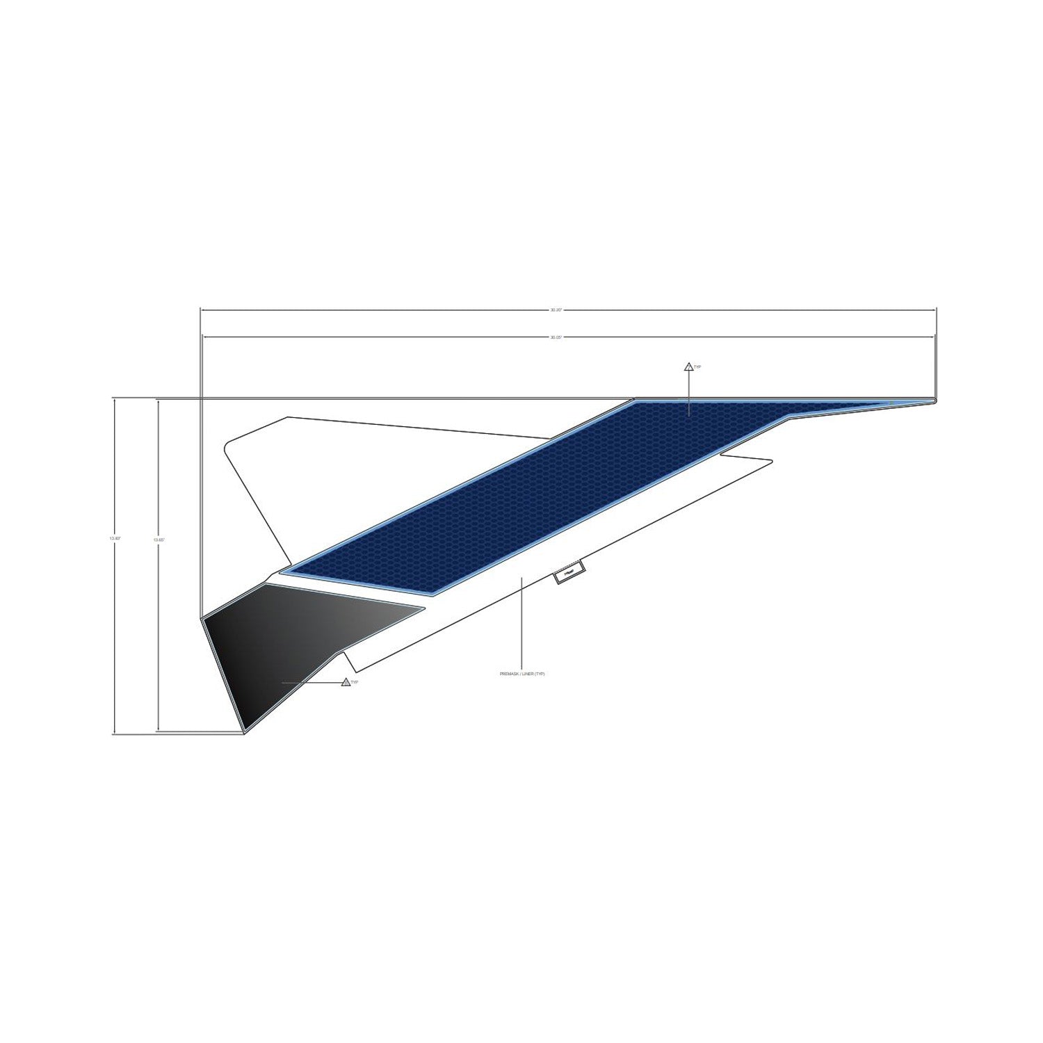 Front Upper Door Decal, Left by Polaris