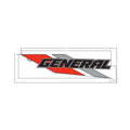 Right side decal with bold "GENERAL" text in black, red and gray angular stripes.