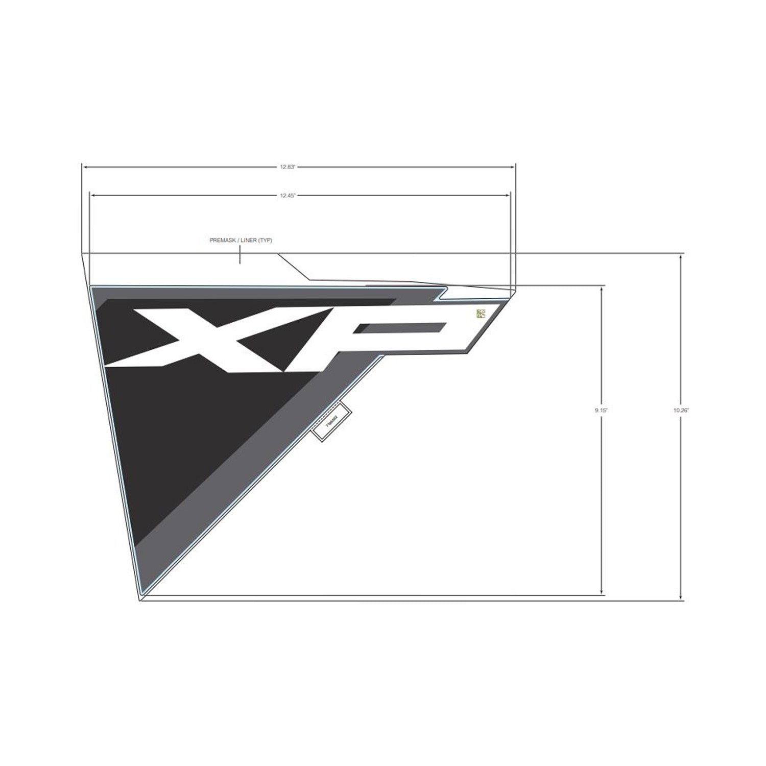 Front Fender Decal, Upper, Xp, Right by Polaris