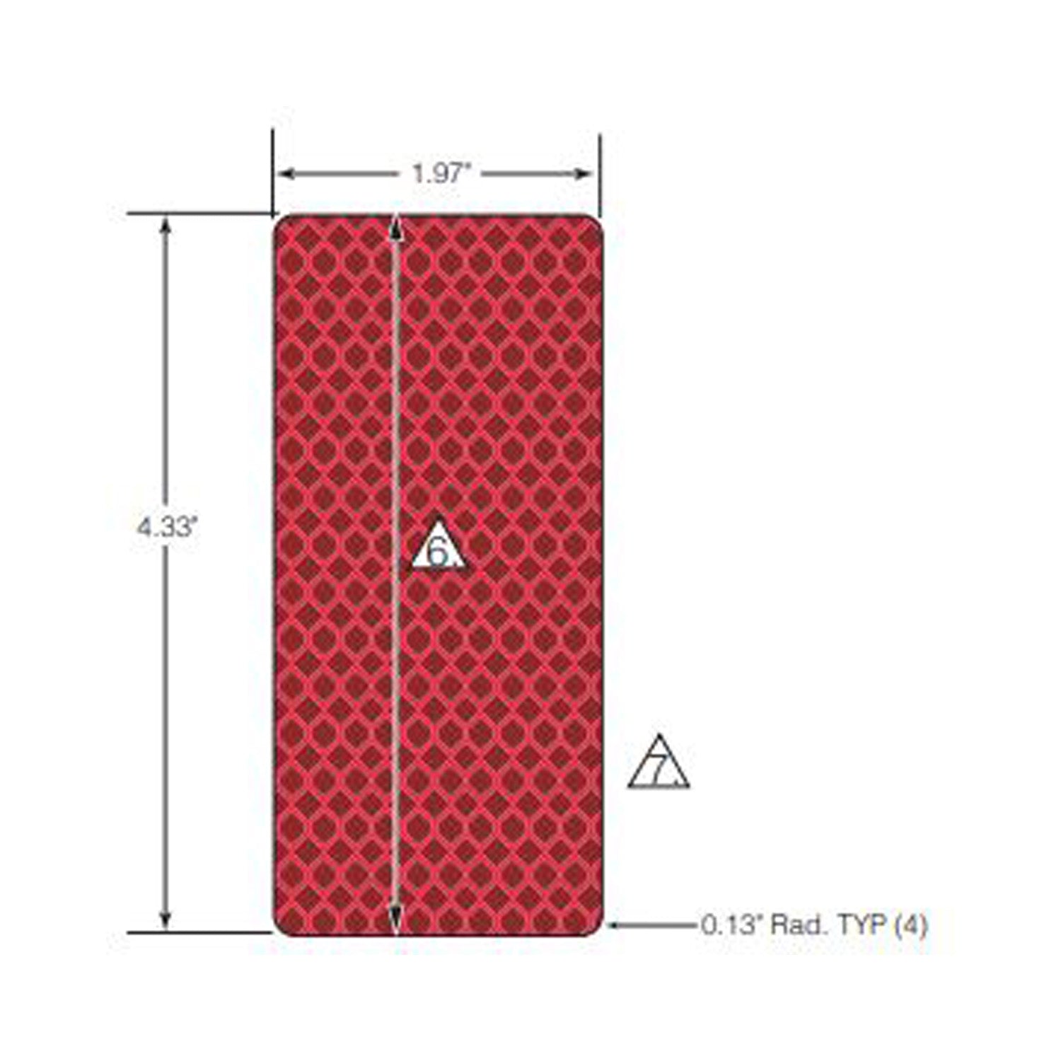 Reflector Decal, Red by Polaris
