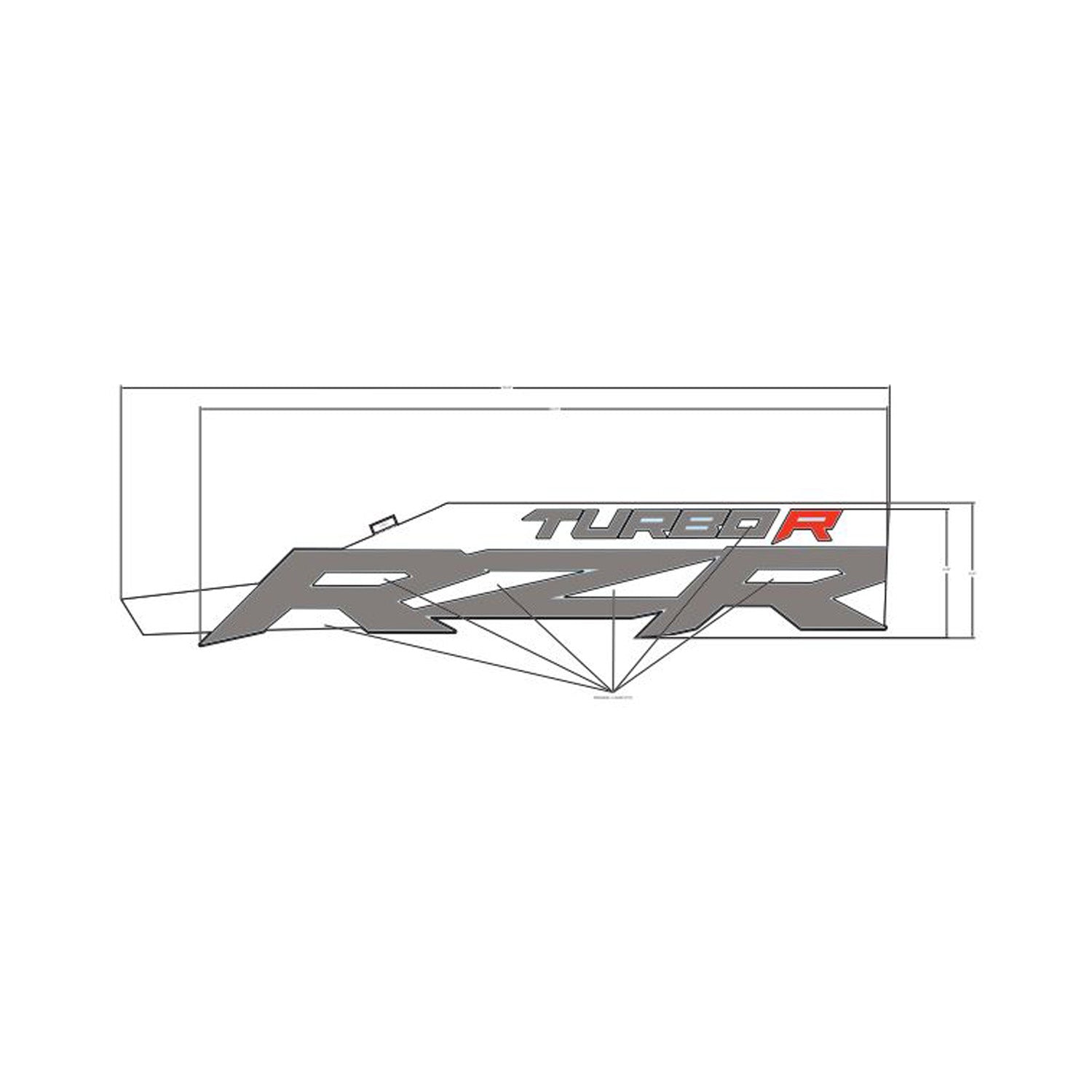 Front Upper Door Decal, RZR, Trb R, Right by Polaris