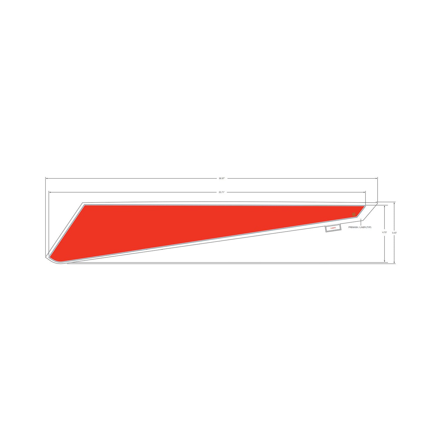 Front Lower Door Decal, Left by Polaris