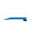 Blue and black angular rear lower door decal for right side, smooth finish, designed for Polaris UTV.