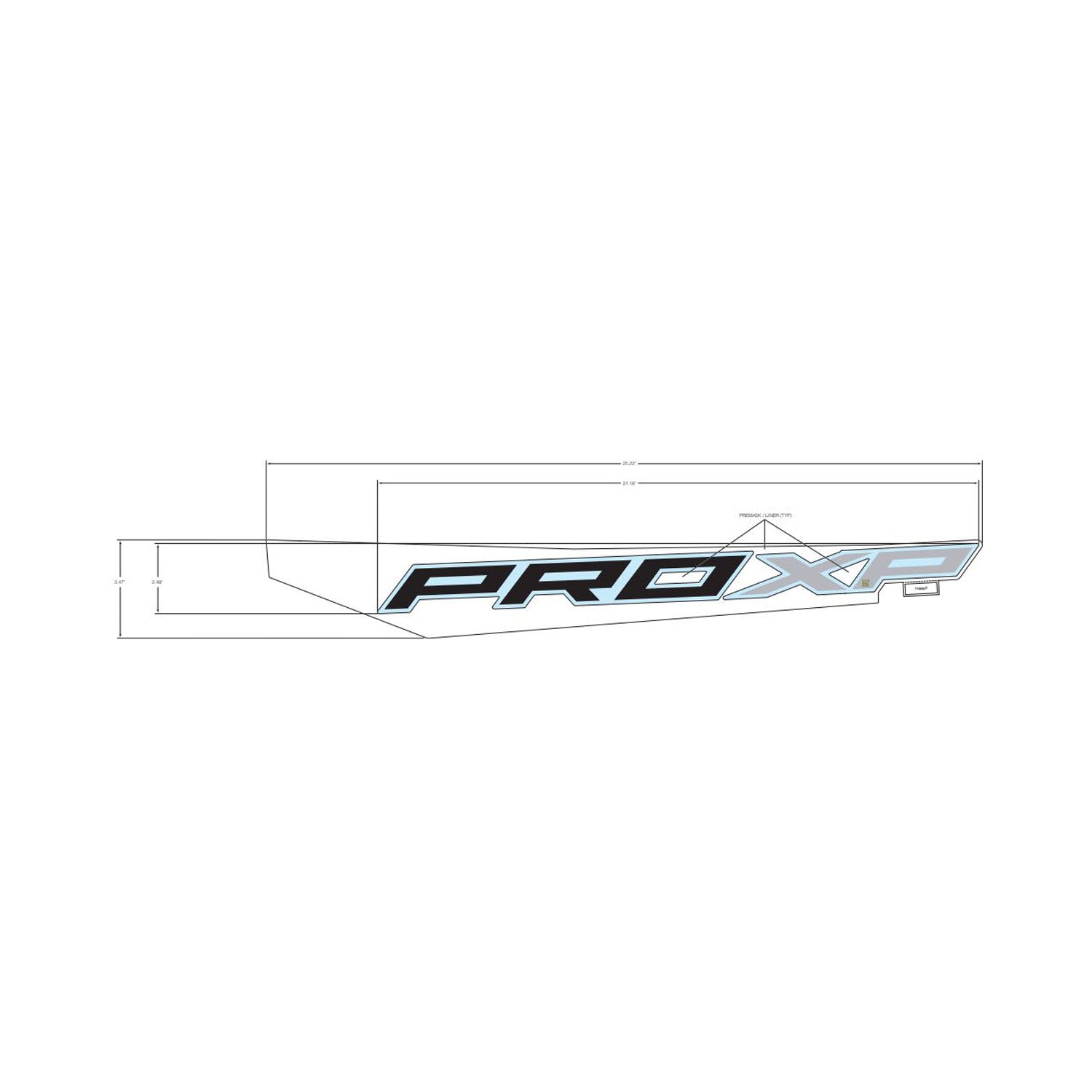 Rear Fender Decal, Lower, Pro XP, Left by Polaris