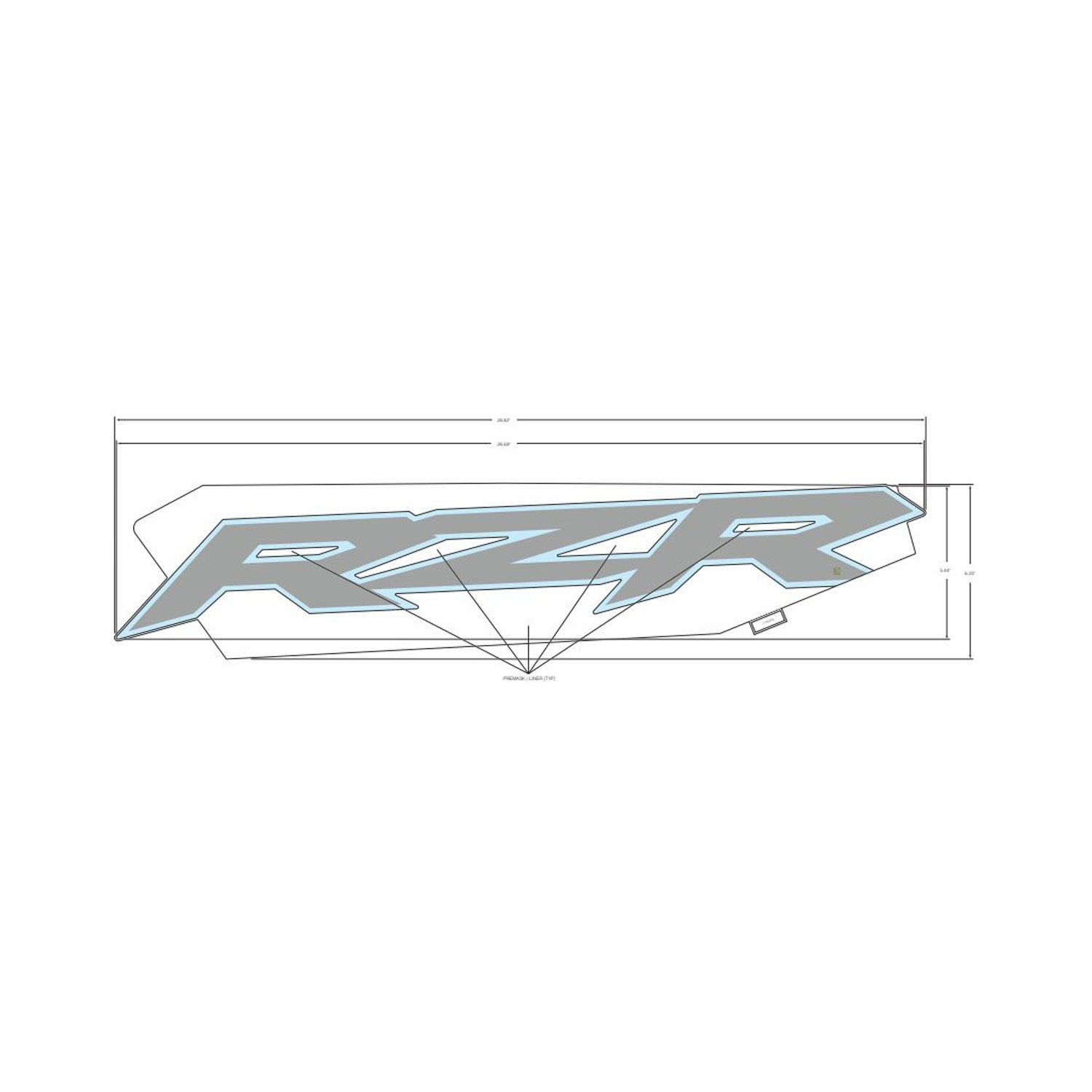 Door Decal, Middle, RZR, Left by Polaris