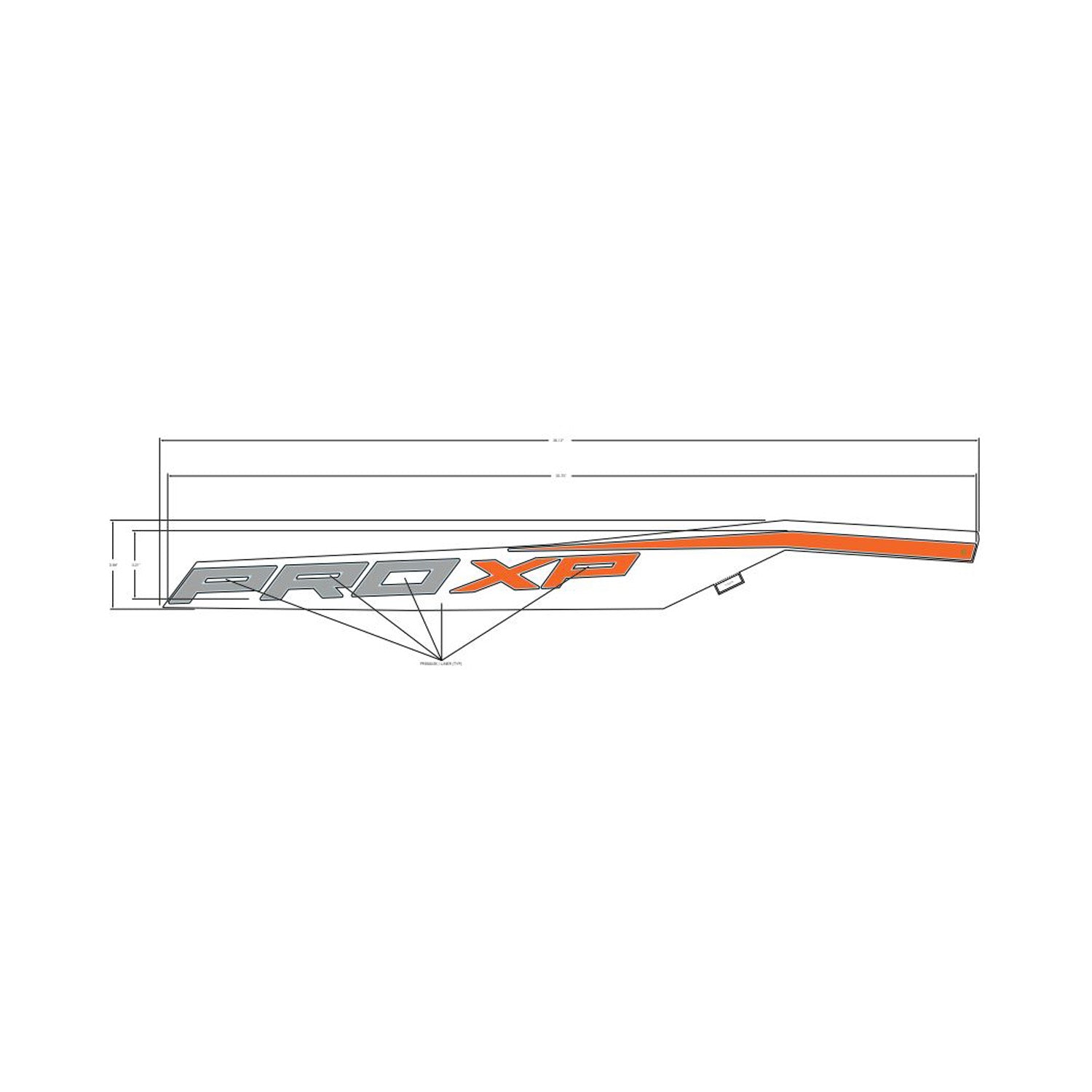 Rear Fender Decal, Lower, Pro XP, Right by Polaris