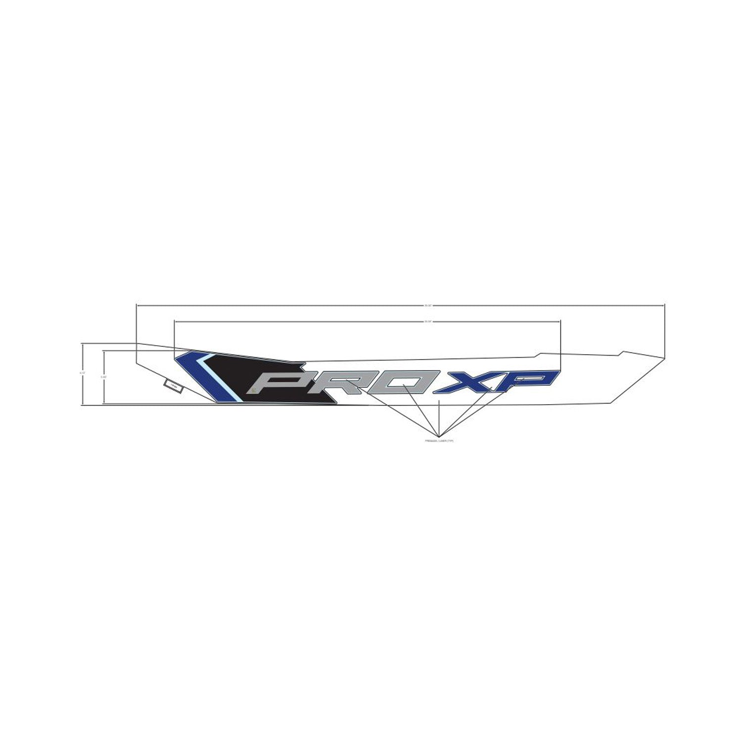 Rear Fender Decal, Lower, Pro XP, Left by Polaris