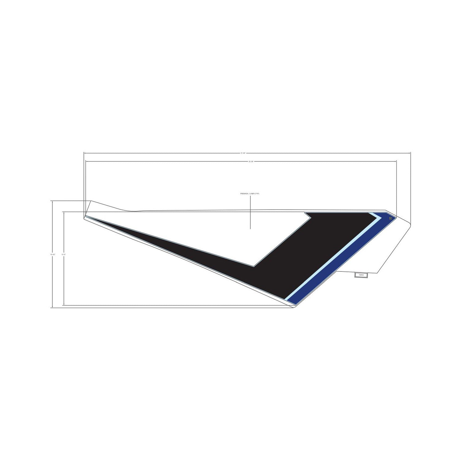Front Upper Door Decal, Right by Polaris