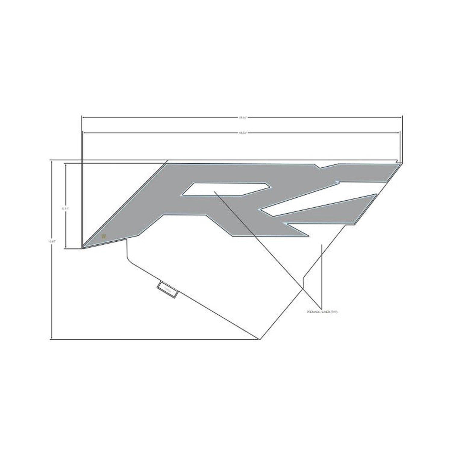 Front Lower Door Decal, RZR, Left by Polaris