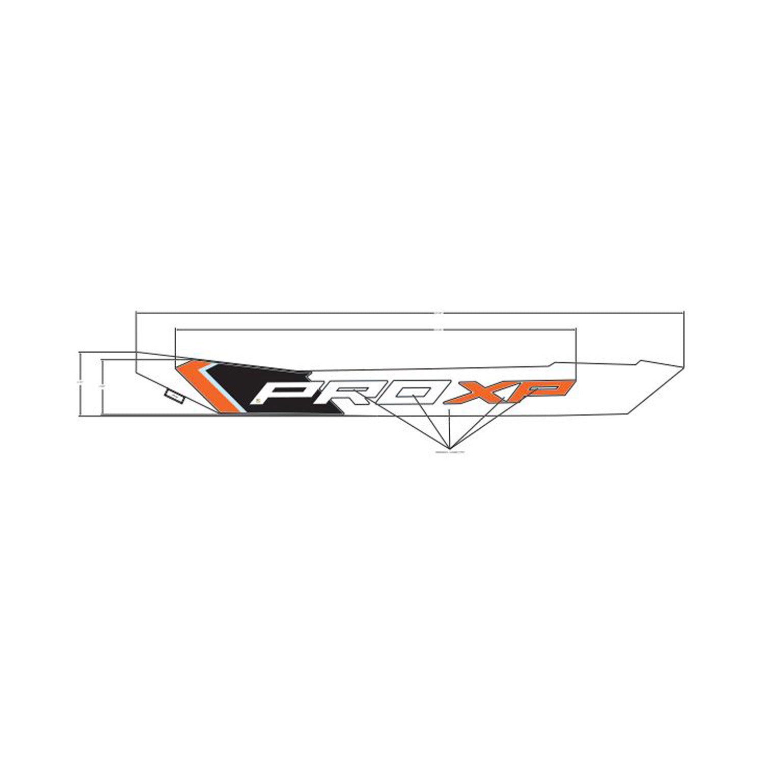 Rear Fender Decal, Lower, Pro XP, Left by Polaris
