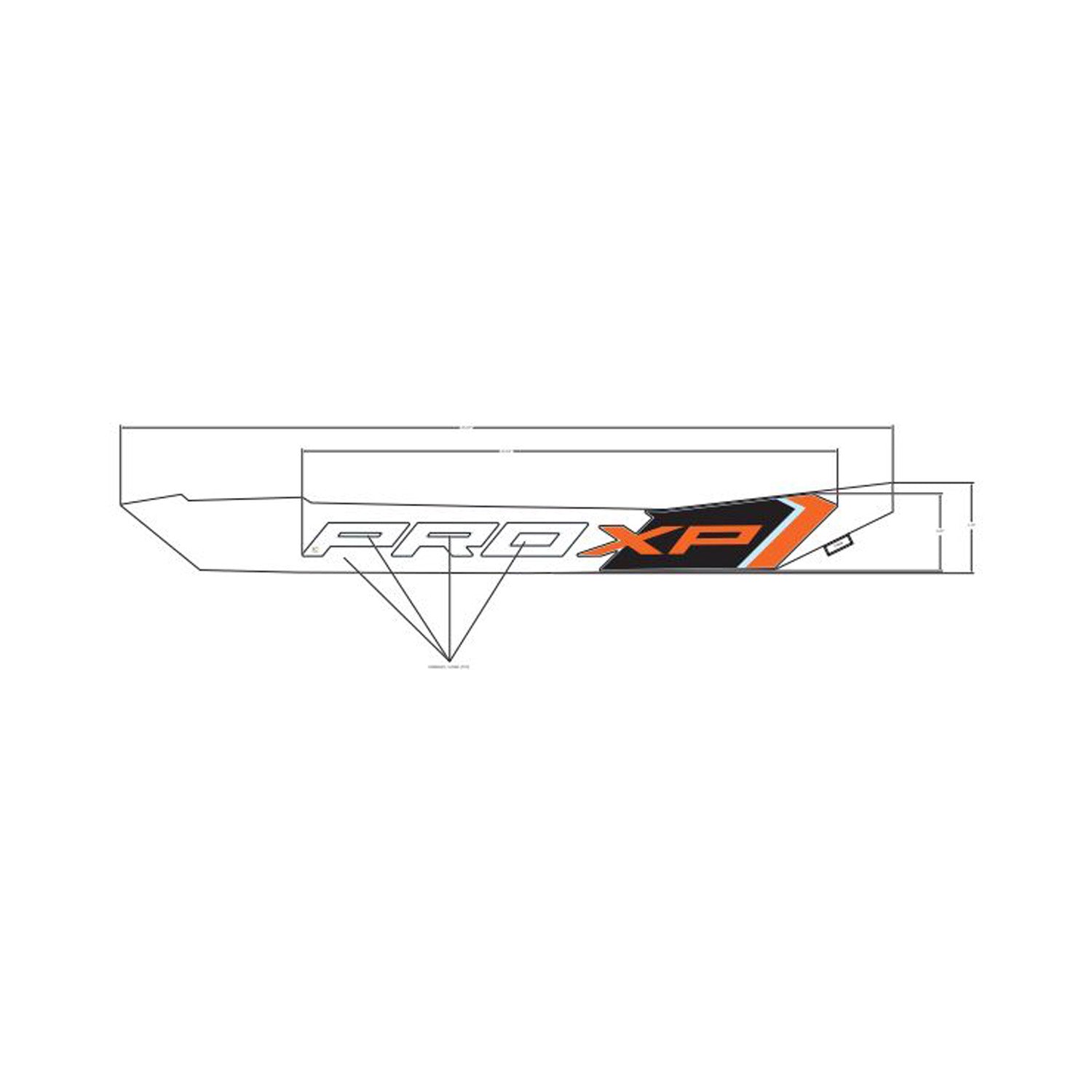 Rear Fender Decal, Lower, Pro XP, Right by Polaris