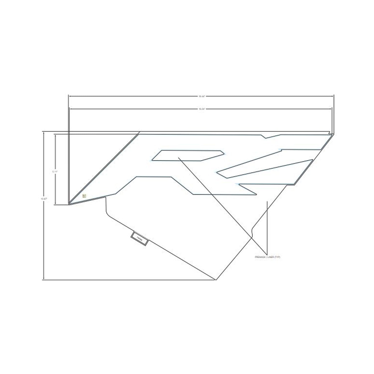 Front Lower Door Decal, RZR, Left by Polaris