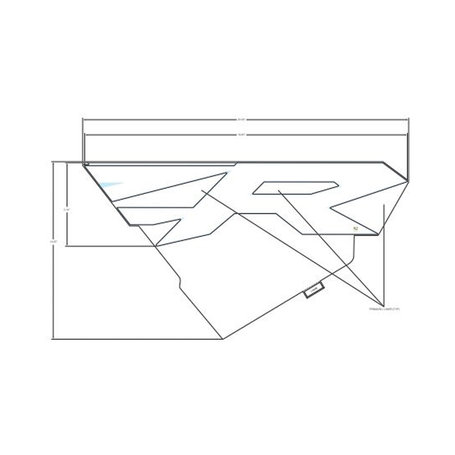 Front Lower Door Decal, RZR, Right by Polaris