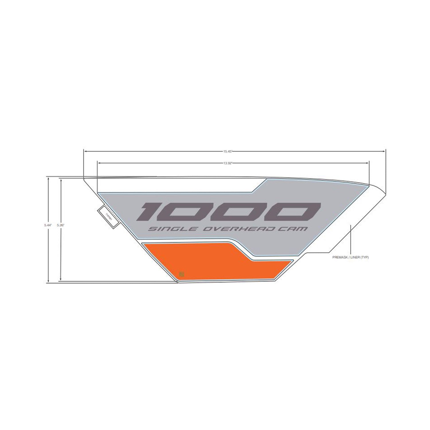 Front Fender Decal, 1000, Right by Polaris