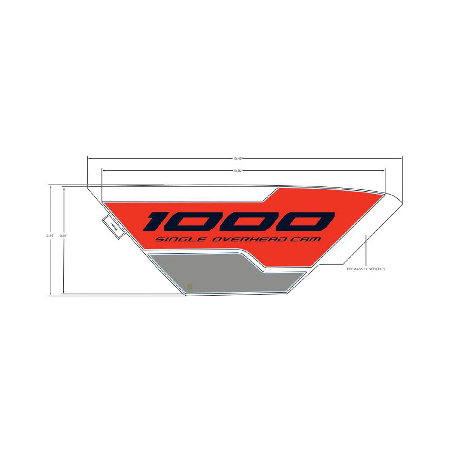 Front Fender Decal, 1000, Right by Polaris