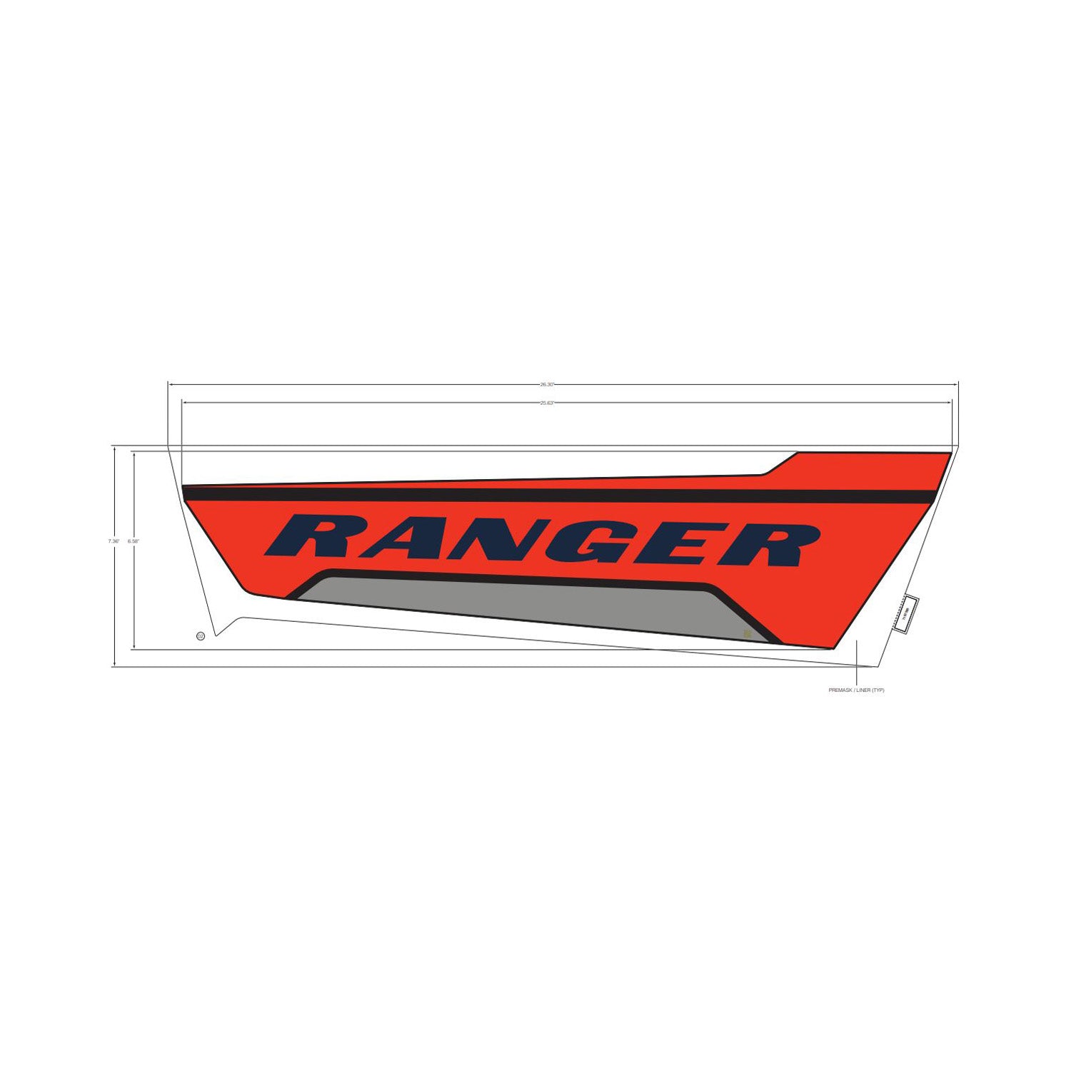 Cargo Box Side Decal, Ranger, Right by Polaris