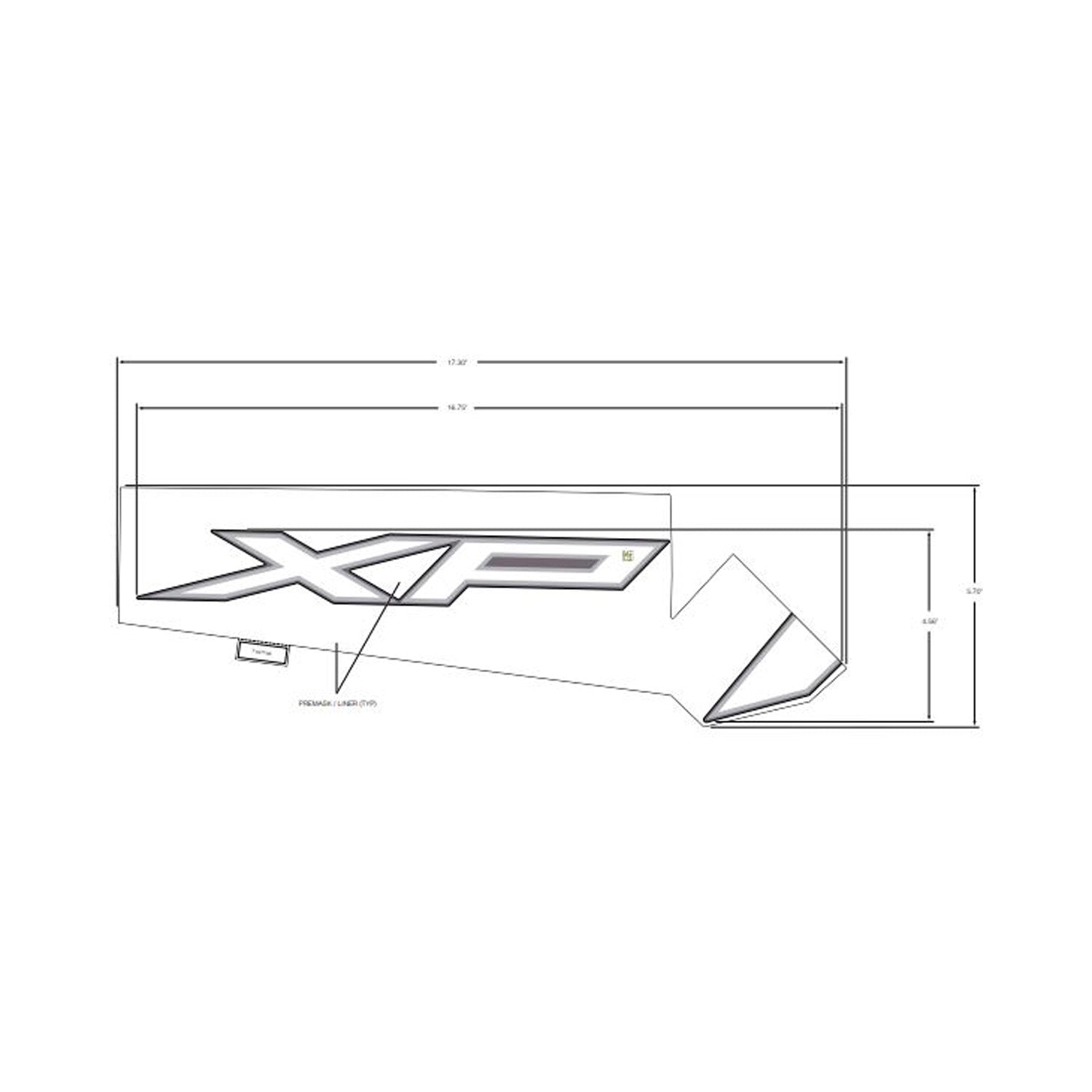 Rear Fender Decal, Upper, Right by Polaris