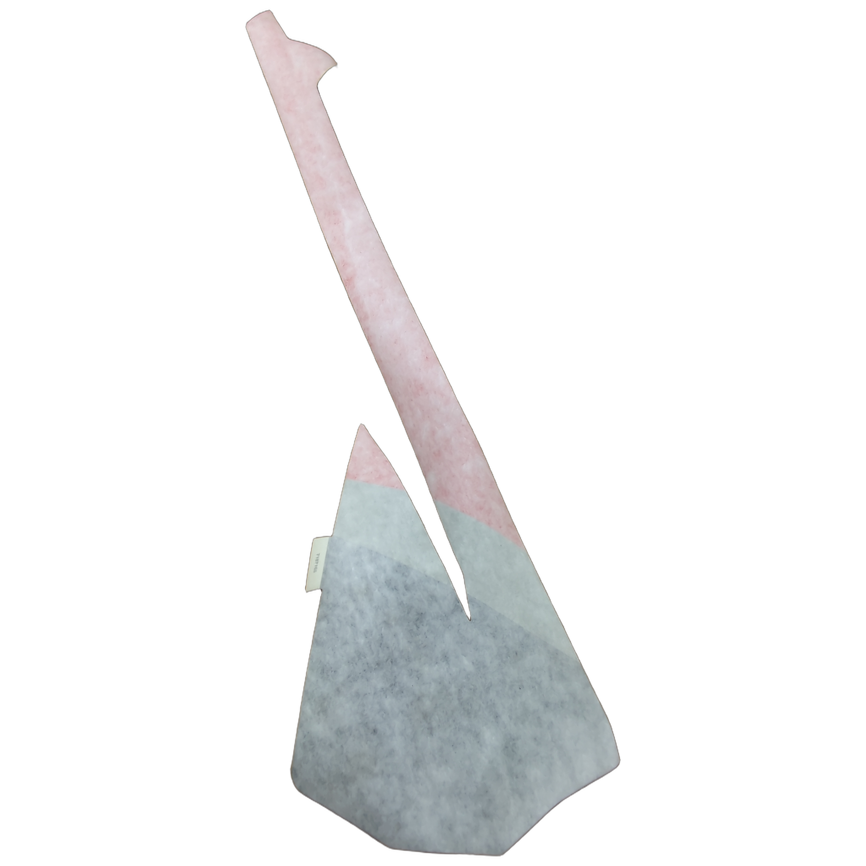 Left side door decal with sharp angular design in pale pink and gray tones for Polaris RZR XP 4 1000 High Lifter.