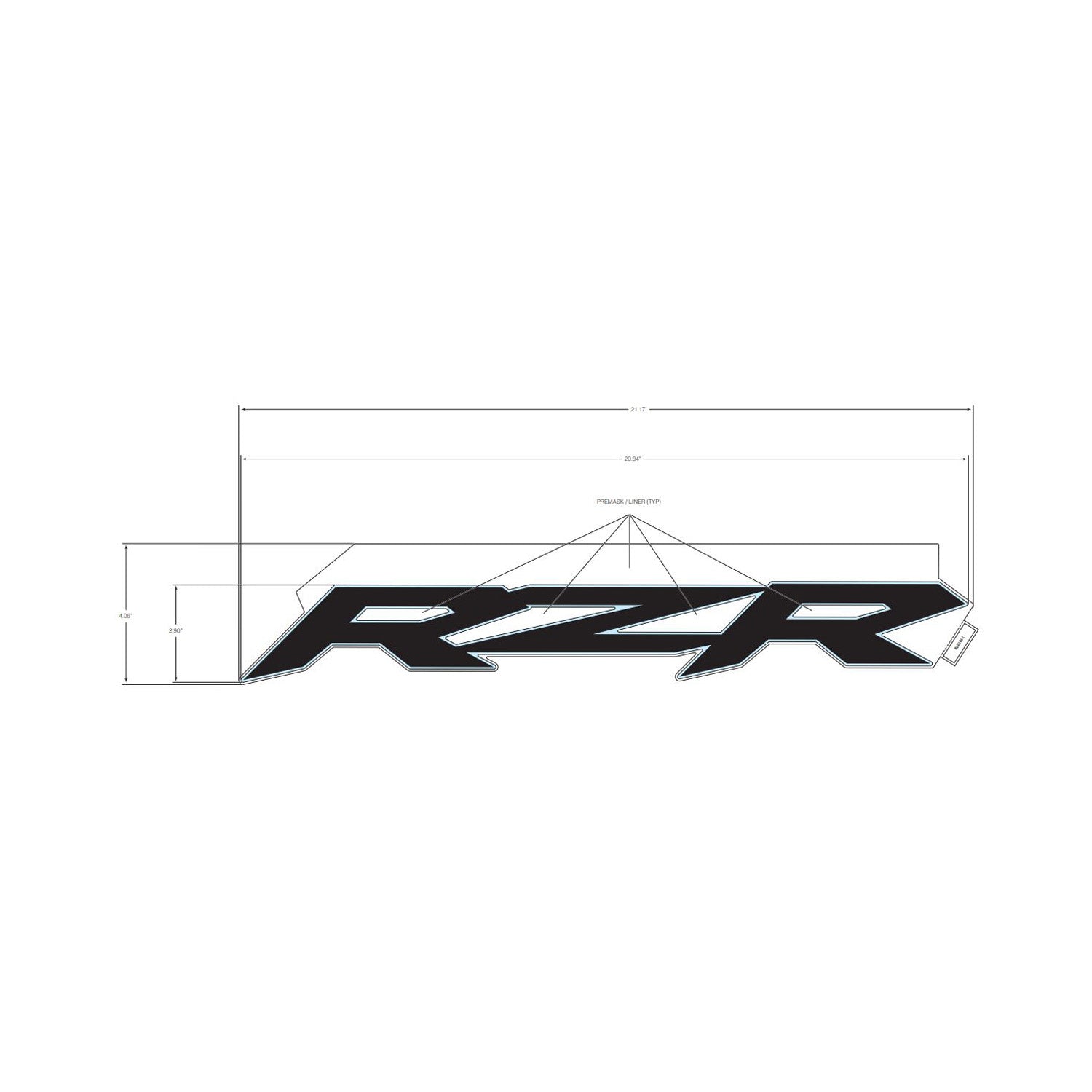 Door Decal, RZR, Left by Polaris