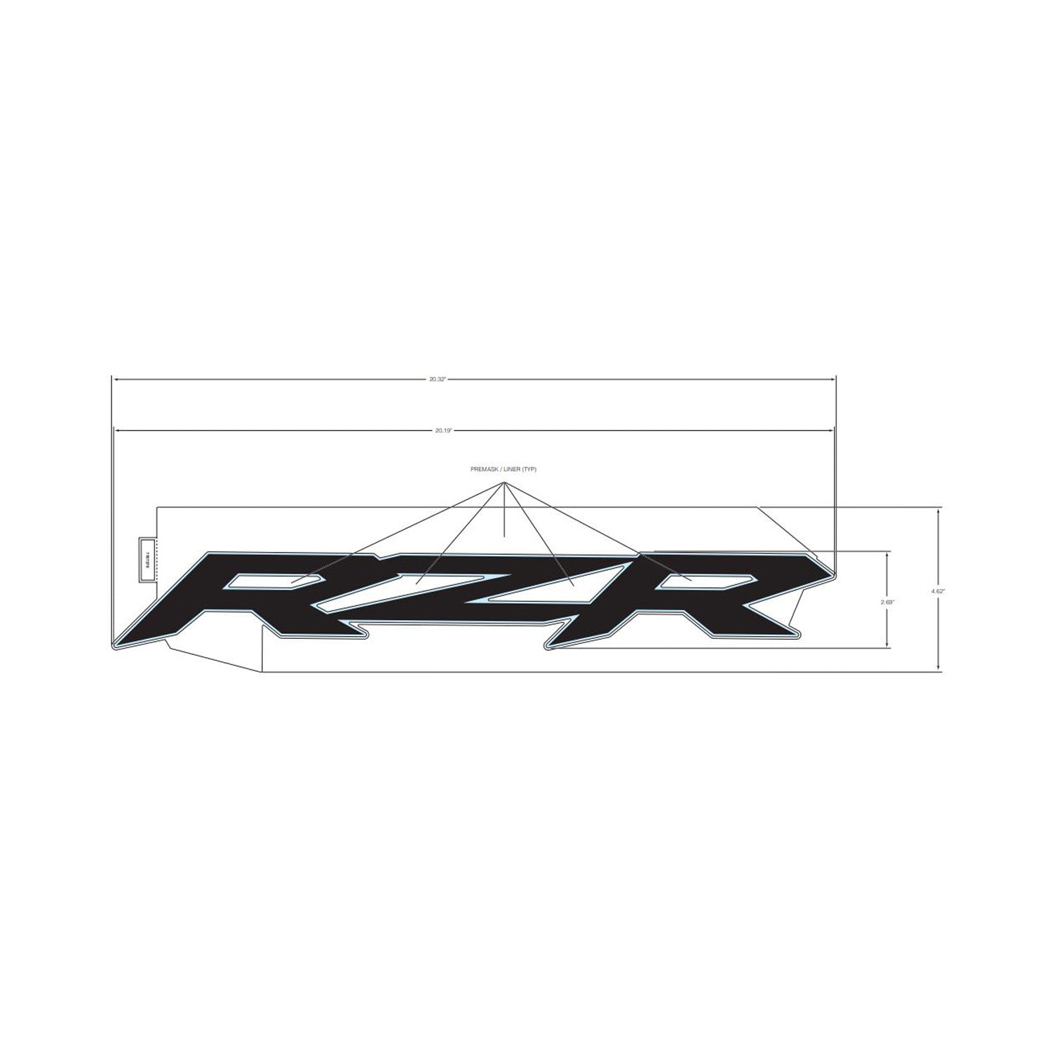 Door Decal, RZR, Right by Polaris