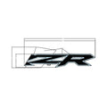 Rear Door Decal, Middle, RZR, Left by Polaris