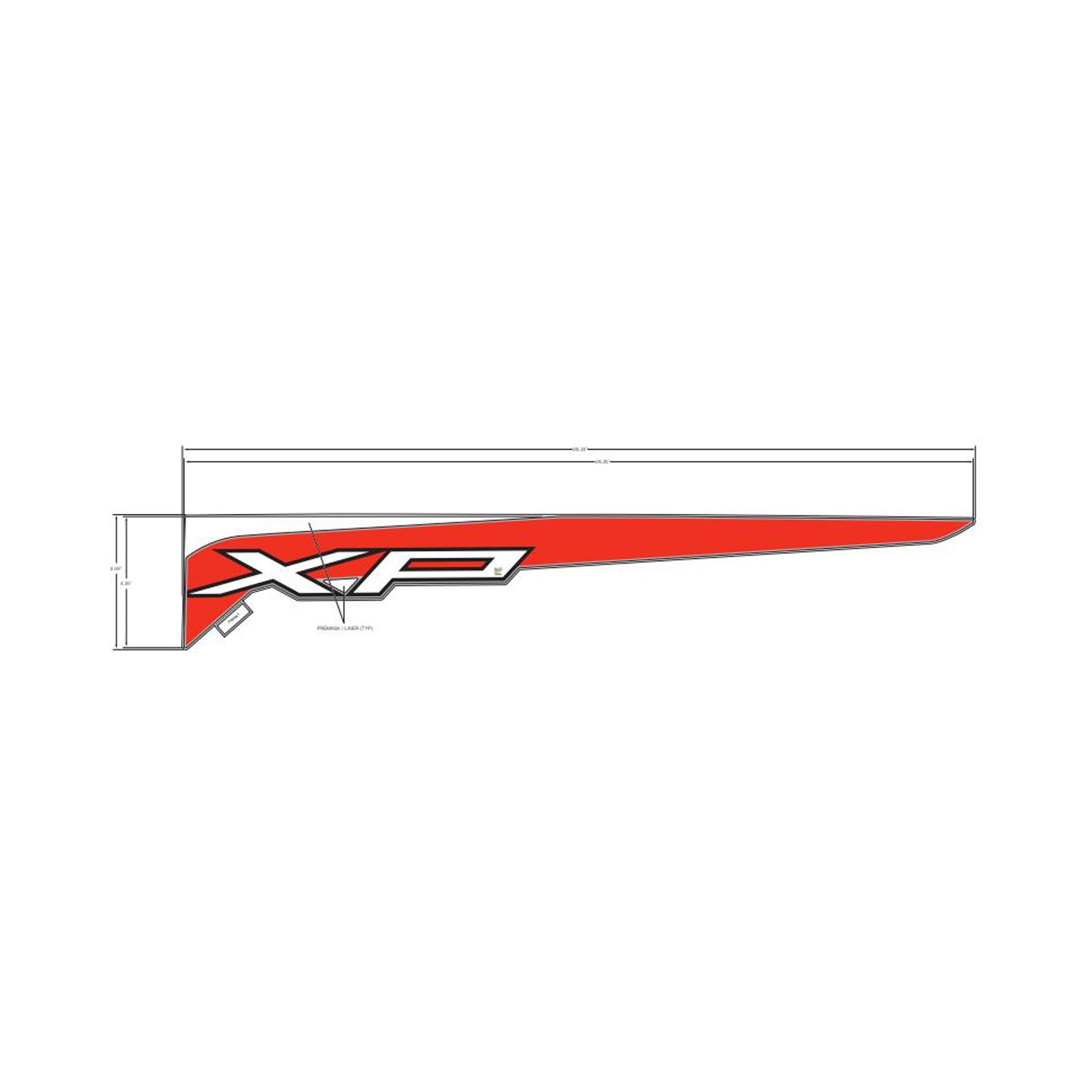 Rear Fender Decal, Middle, Left by Polaris