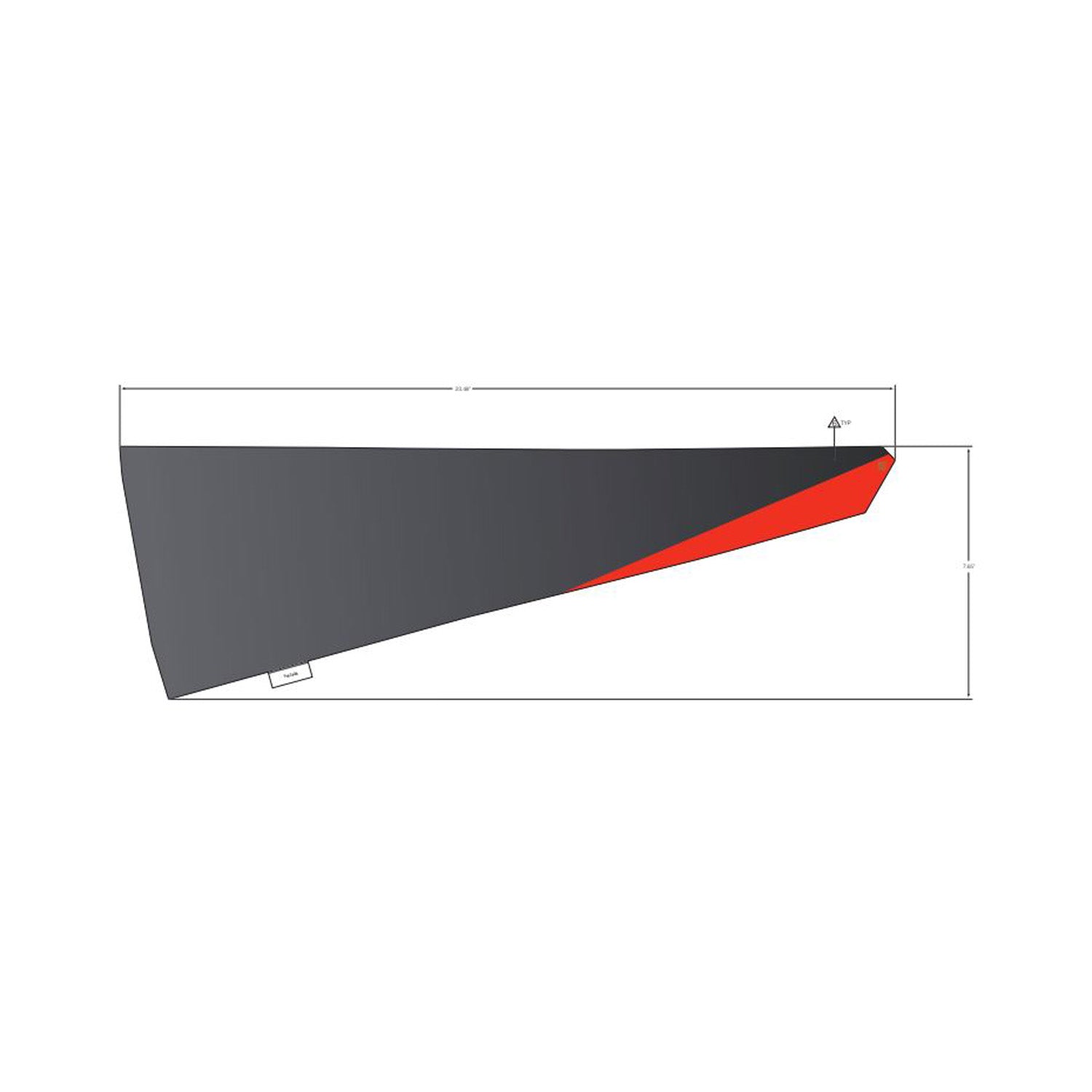 Front Upper Door Decal, Middle, Right by Polaris