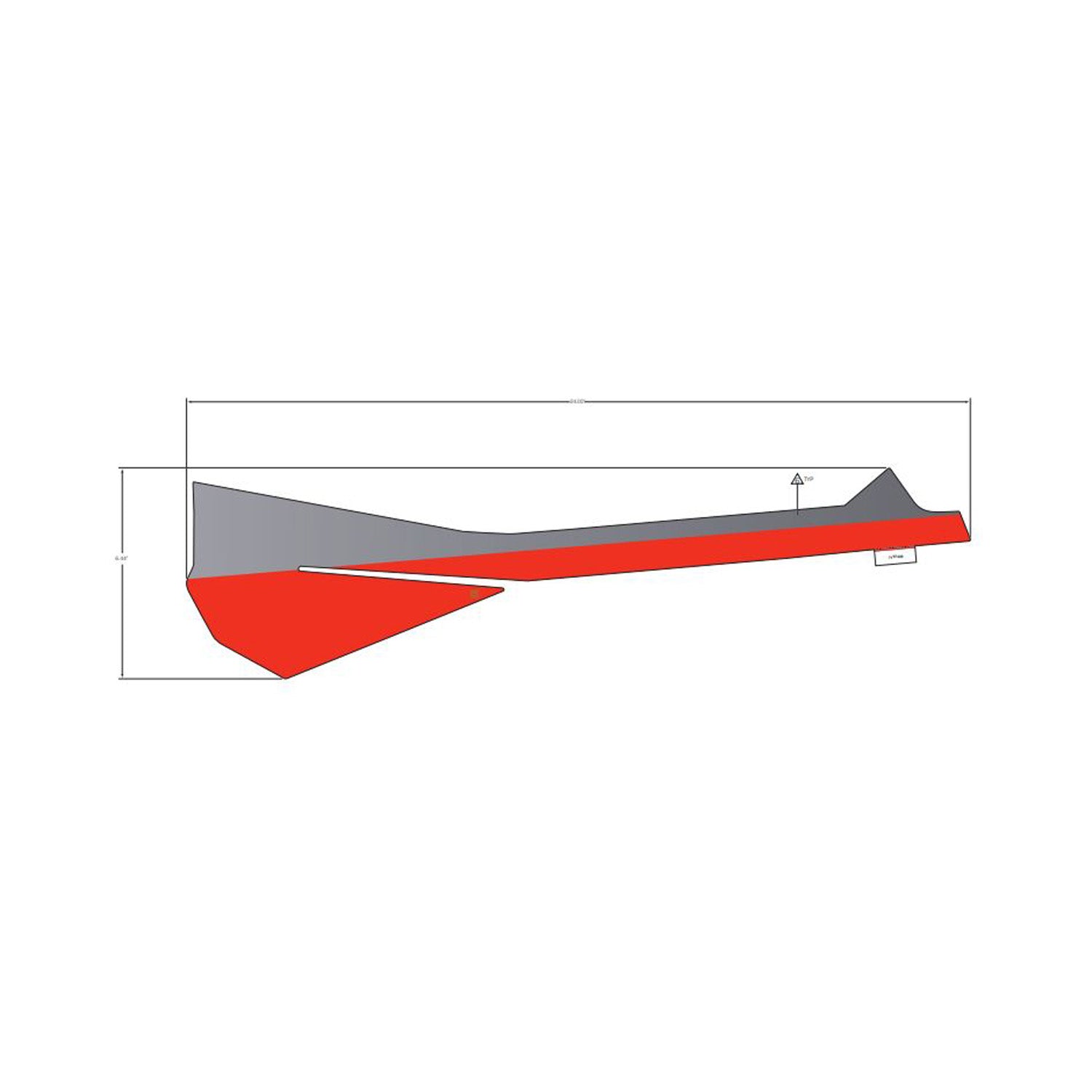 Rear Upper Door Decal, Lower, Right by Polaris