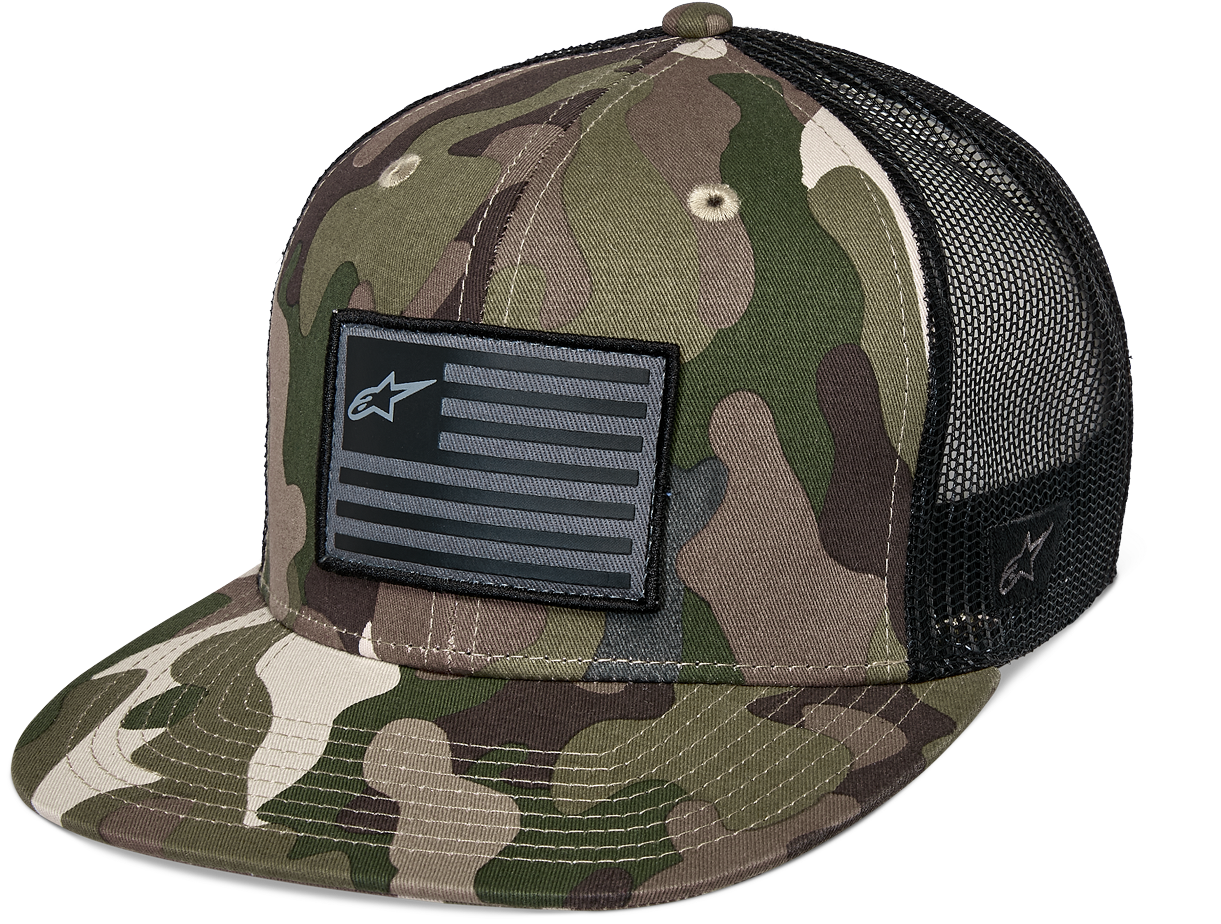 Flag Flat Trucker Hat by Alpinestars