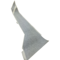 Gray and white angular front door decal with adhesive backing for offroad vehicle.