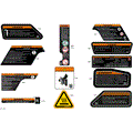 BODY - WARNING DECALS - 2026 CAN AM DEFENDER HD11 XT - DARK WILDLAND CAMO - 65" WIDTH