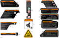 BODY - WARNING DECALS - 2026 CAN AM DEFENDER HD11 XT - STEALTH BLACK - 65" WIDTH - (2)